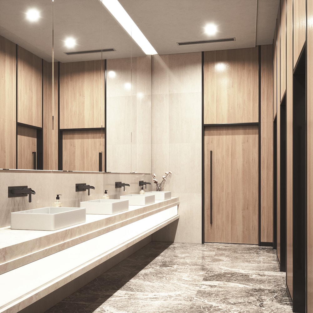 Robinet de salle de bain mural à poignée unique Cornelius en noir mat