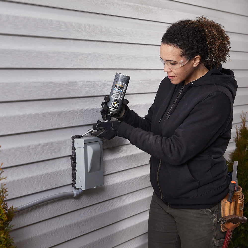 Scellant en mousse isolante noir polyvalent, distributeur intelligent, 16Oz