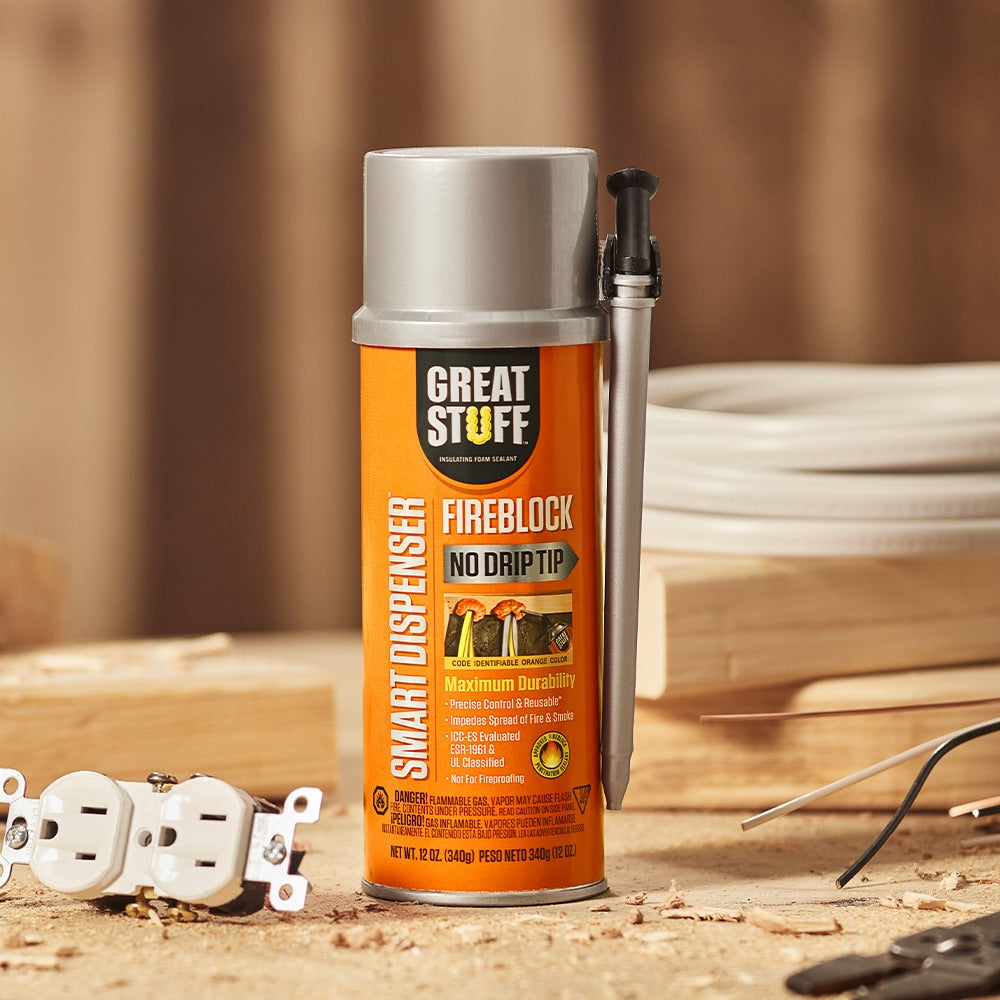 Fireblock with Smart Dispenser 16 oz. Expanding Spray Foam Insulation, 454 g