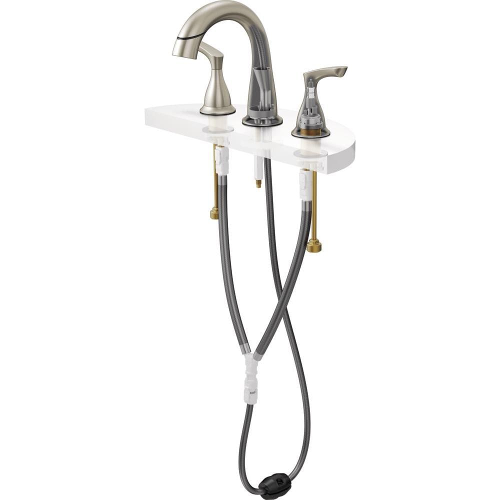 Robinet de salle de bain à 2 poignées Broadmoor de 8 po avec bec rétractable en nickel brossé SpotShield