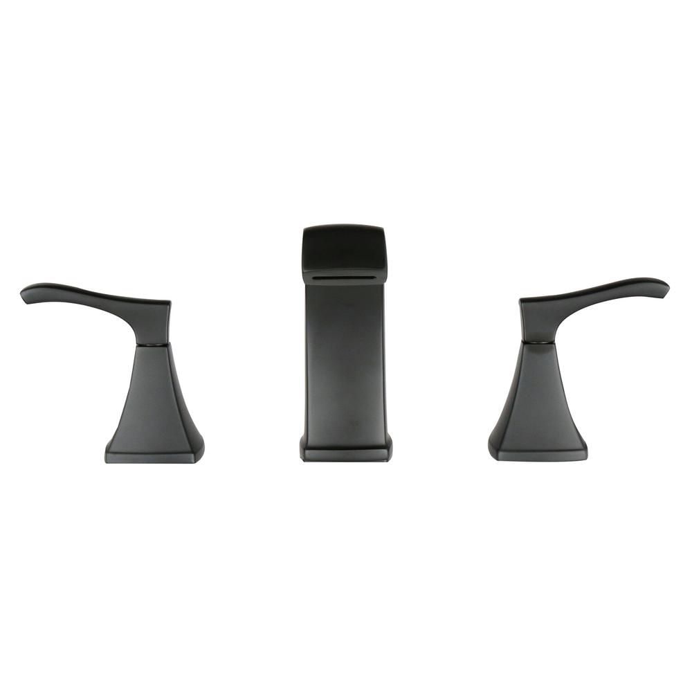 Venturi 2-Handle 8-inch Widespread Matte Black Bathroom Sink Faucet/Tap