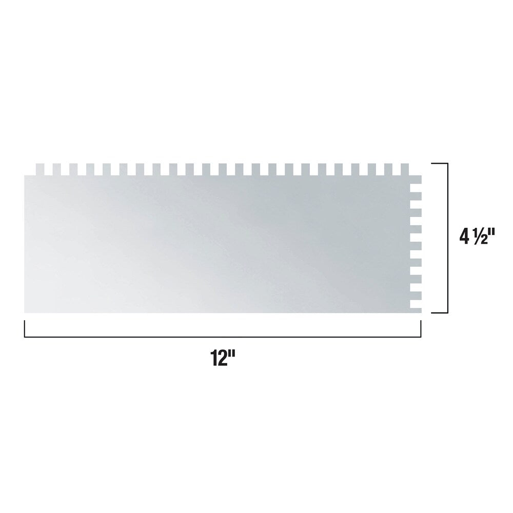 1/4 in. x 3/8 in. x 1/4 in. Cork Handle XL Stainless Steel Square-Notch Flooring Trowel