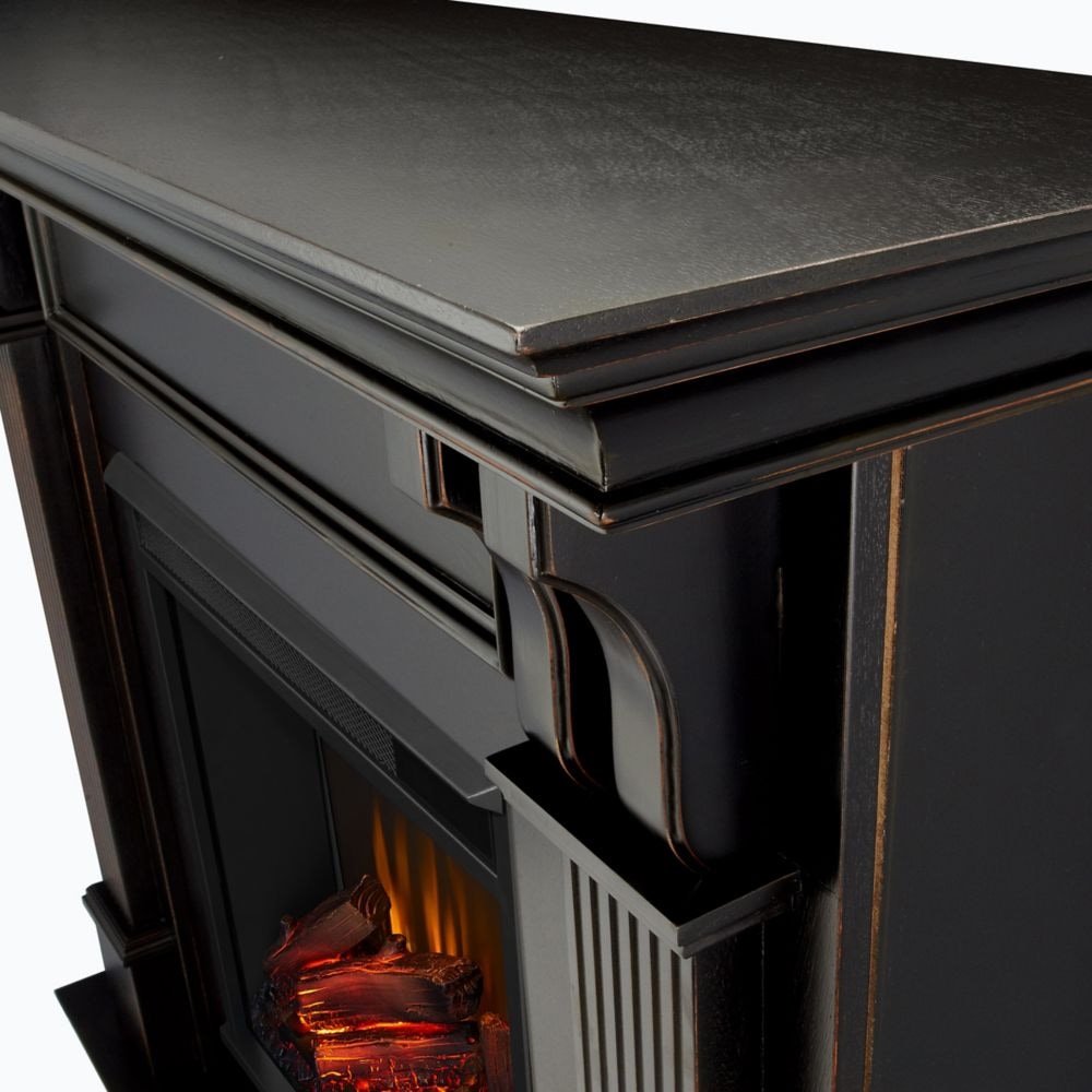 Ashley Electric Fireplace in Blackwash