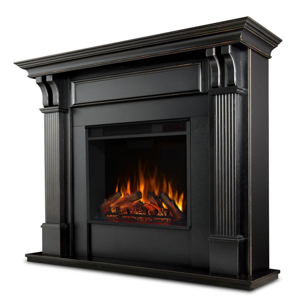 Ashley Electric Fireplace in Blackwash