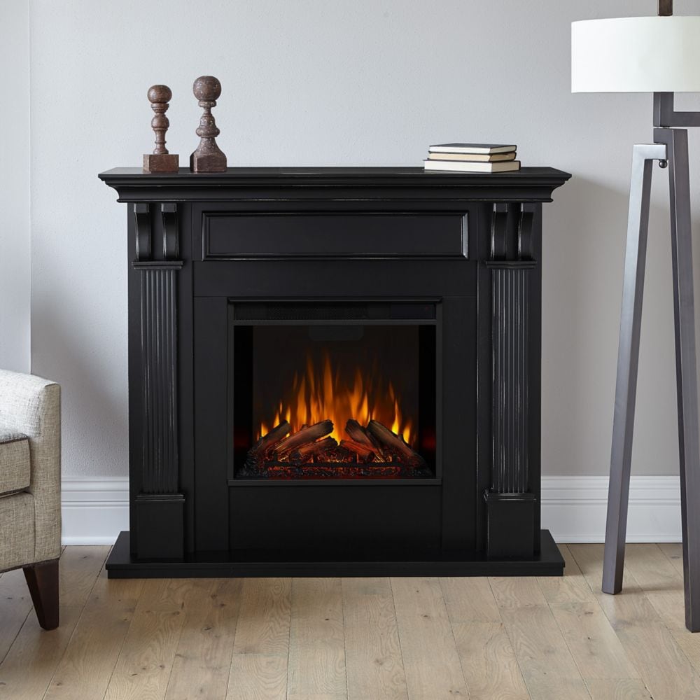 Ashley Electric Fireplace in Blackwash