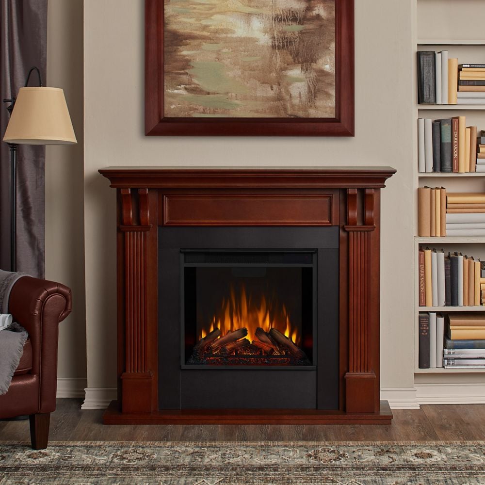 Ashley Electric Fireplace in Mahogany