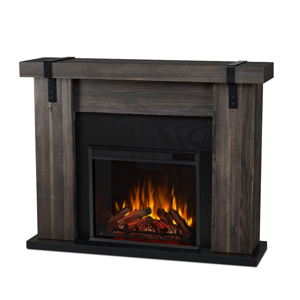 Aspen 49-inch Freestanding Electric Fireplace in Grey Barnwood