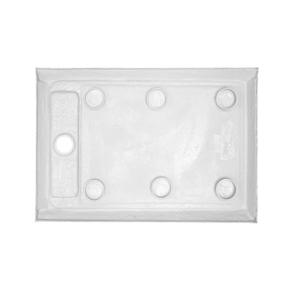 Base de douche en acrylique de 48 po x 32 po avec drain dissimulé à gauche