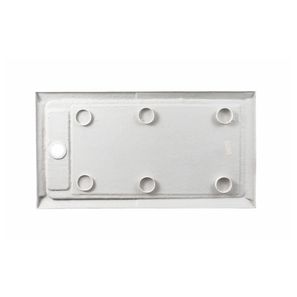 60-inch x 32-inch Acrylic Shower Base with Left Concealed Drain With Anti-Slip Surface