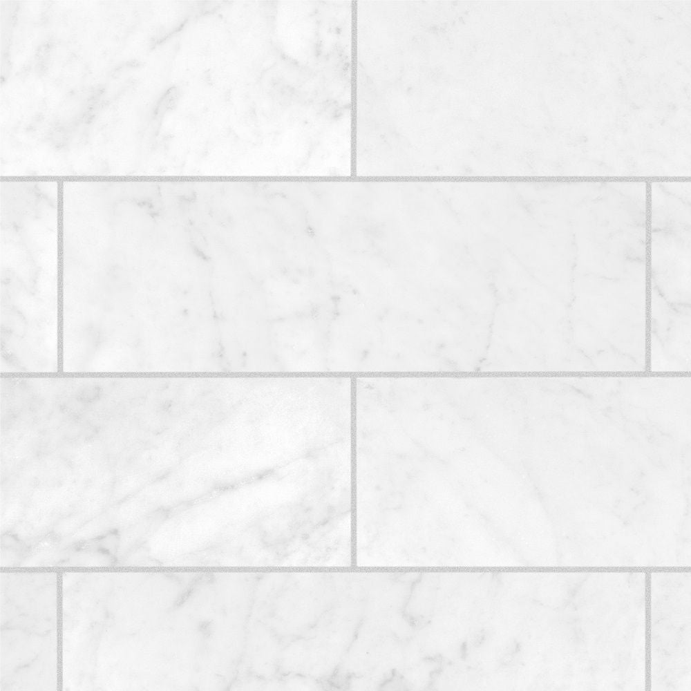 Utile 60 in. L x 30 in. W x 81 in. H Tub Shower Kit with Right Drain Acrylic Bathtub, Sliding Chrome Door, 1 Glass Shelf & Marble Carrara Glossy Finish Tub Surround/Wall