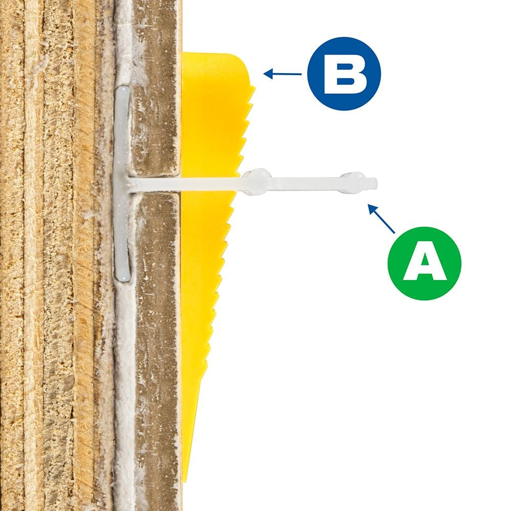 Système de nivellement de carreaux de sol et de mur LASH, clips plats, partie A (paquet de 1 000)
