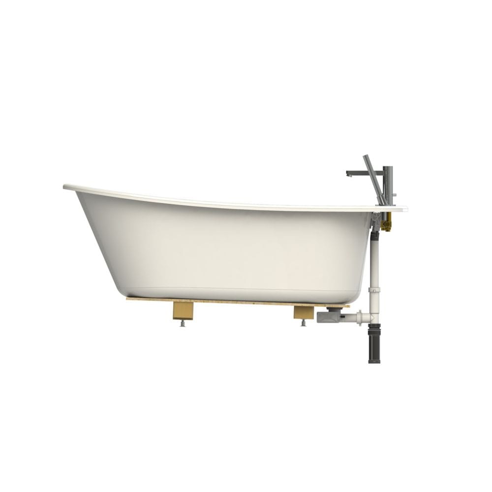 F2 Drain kit in PVC for Freestanding Bathtub Installation