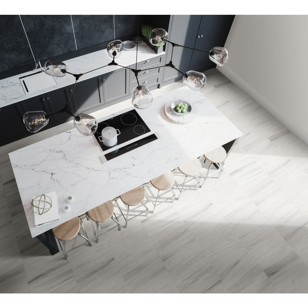 16-inch x 32-inch Dolomite Bianco Polished Rectified Porcelain Tile 13.78 sq. ft. / case