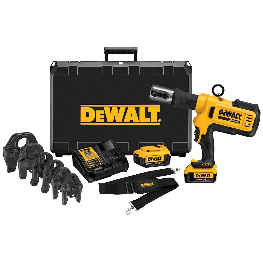 20V MAX Lithium-Ion Cordless Press Tool Kit with (2) 4Ah Batteries, 6 Heads, Charger and Case