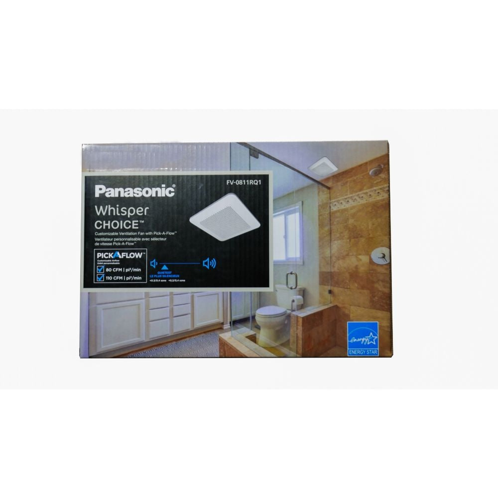 80-110 CFM 0.3-0.5 Sones Whisper Choice Bath Fan (for rooms < 100 sq. ft.) ENERGY STAR®