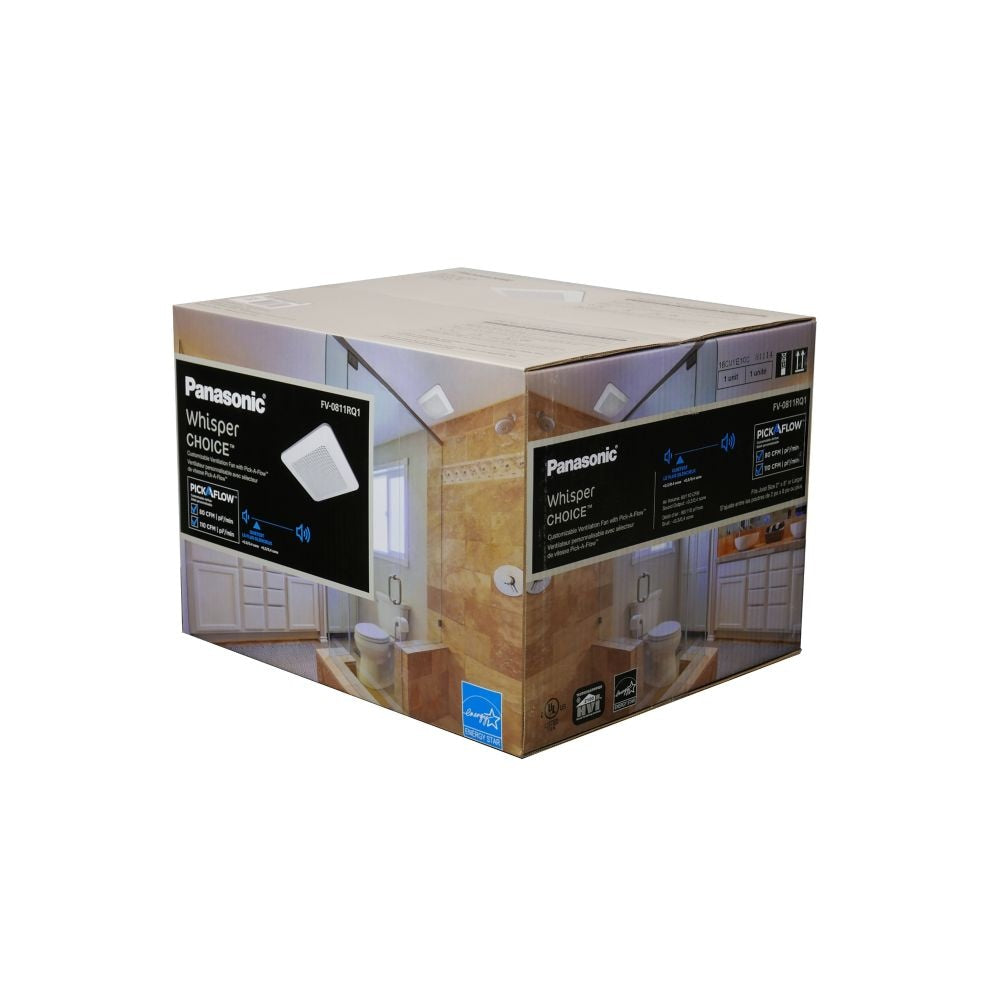 80-110 CFM 0.3-0.5 Sones Whisper Choice Bath Fan (for rooms < 100 sq. ft.) ENERGY STAR®