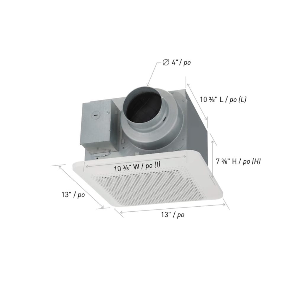 80-110 CFM 0.3-0.5 Sones Whisper Choice Bath Fan (for rooms < 100 sq. ft.) ENERGY STAR®