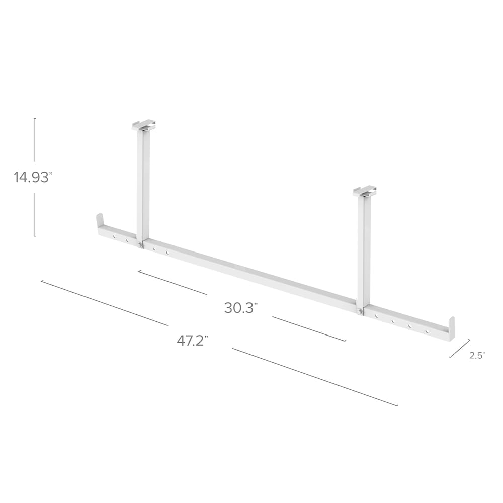 VersaRac 2-Piece White Accessory Kit (Hanging Bars)