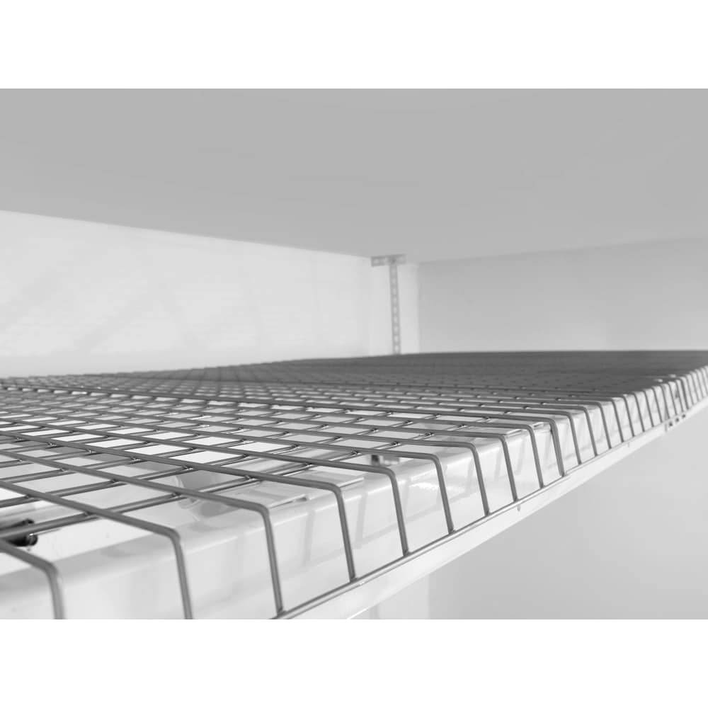 VersaRac Set of 2 Overhead Storage Racks in White with 4-Piece Hanging Bar Accessory Kit