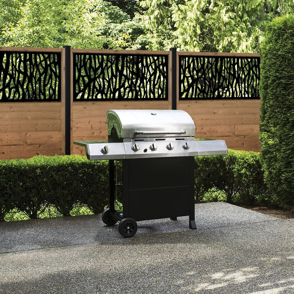 50" Aluminum U-Channel for 2'x4' Decorative Panels Black