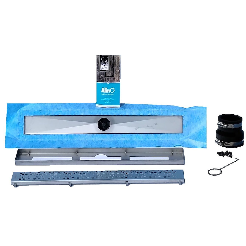 Linear Shower Drain 42-inch (Square - Nickel)