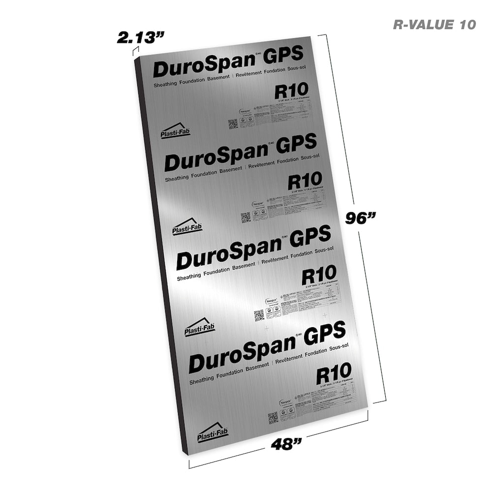 2.13-inch x 48-inch x 96-inch R-value 10 GPS Rigid Insulation Foam Board
