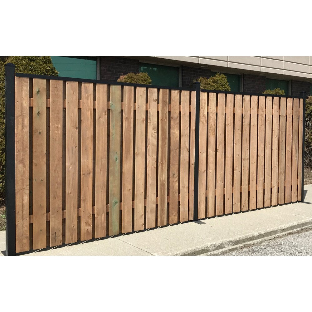 Kit de supports de clôture traditionnels pour rails en bois sur poteau en aluminium (2 supports)