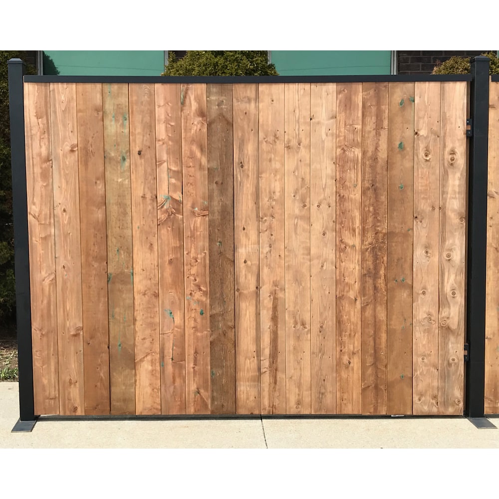 Kit de supports de clôture traditionnels pour rails en bois sur poteau en aluminium (2 supports)