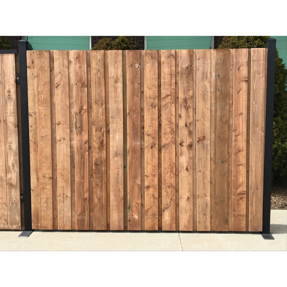 Kit de supports de clôture traditionnels pour rails en bois sur poteau en aluminium (2 supports)