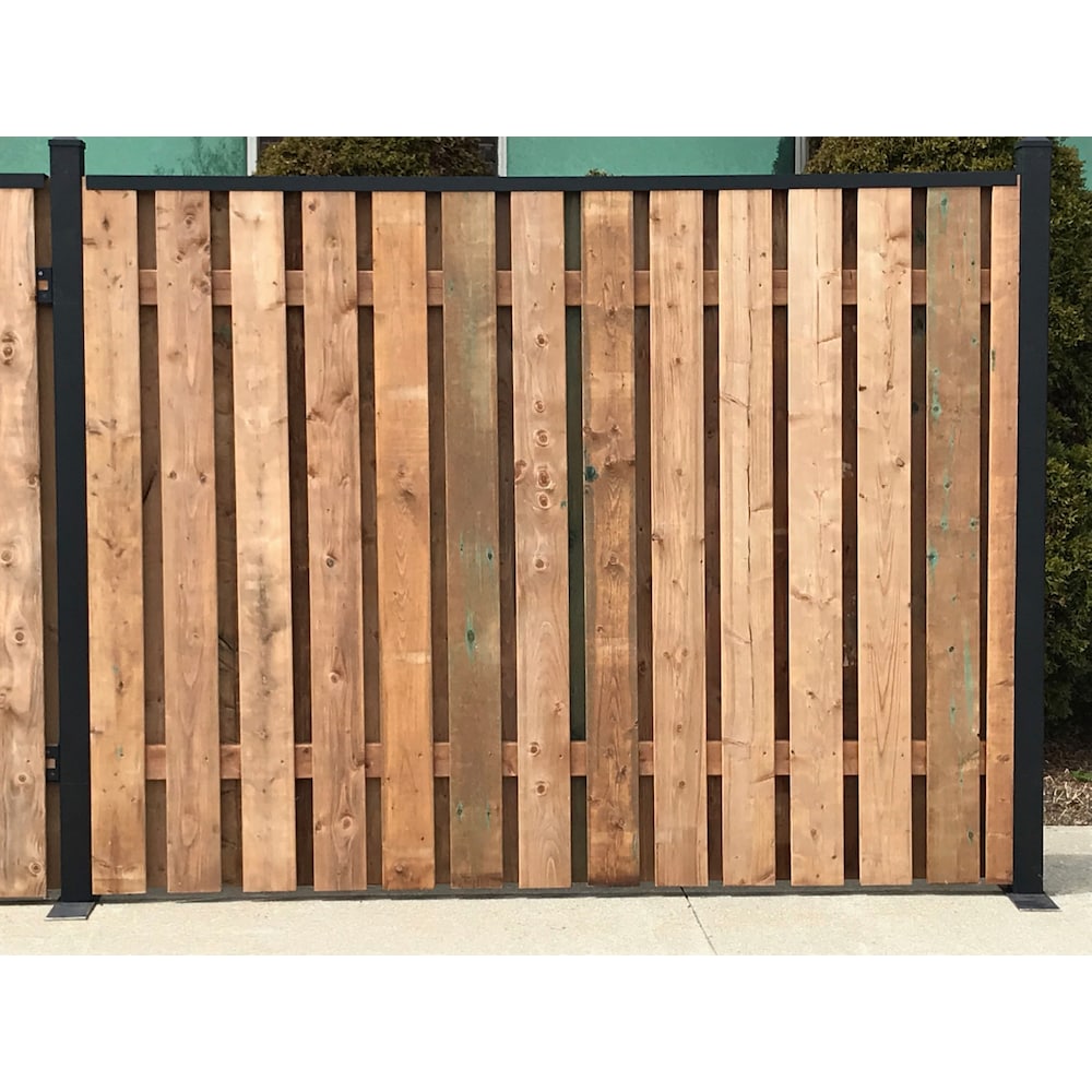 Kit de supports de clôture traditionnels pour rails en bois sur poteau en aluminium (2 supports)