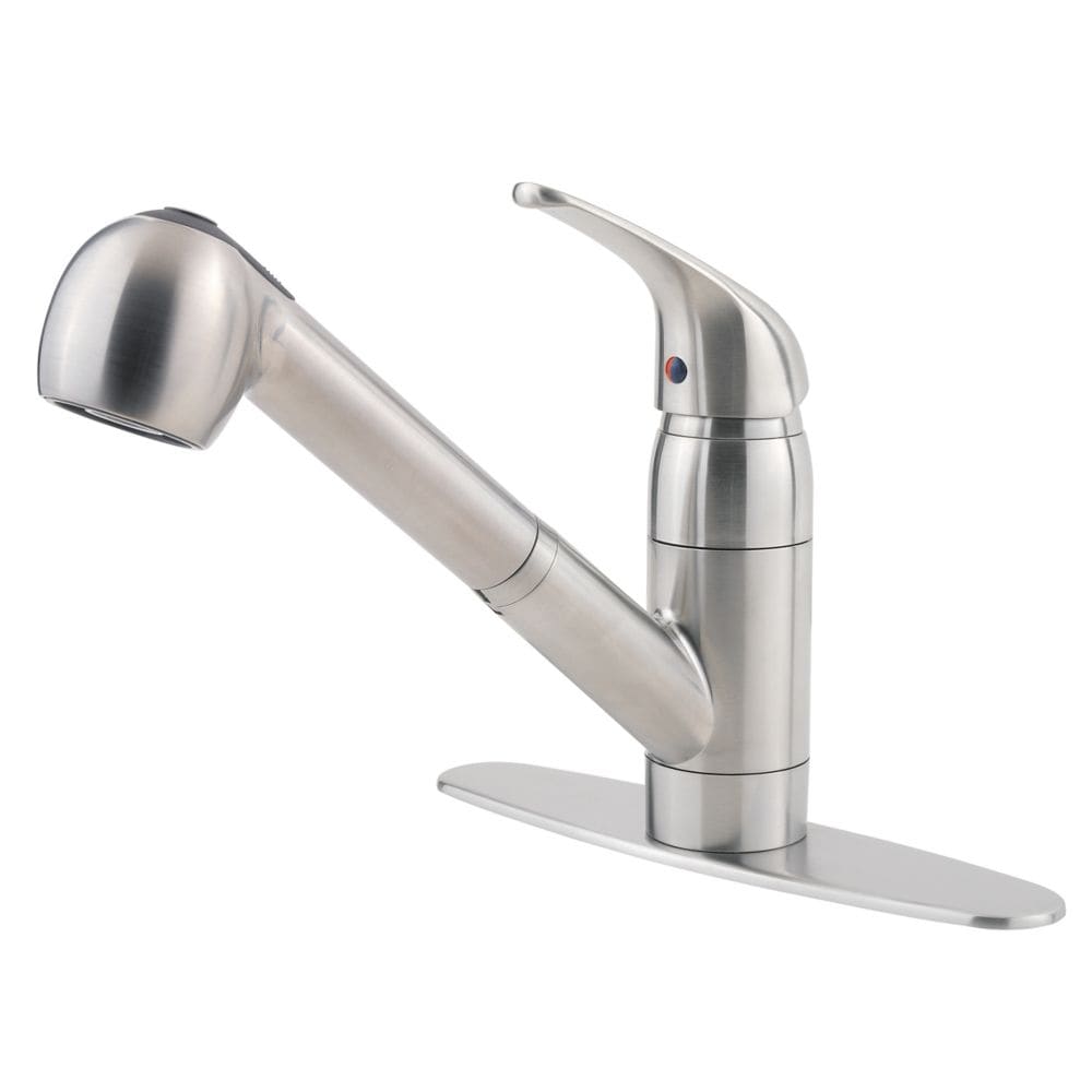 Pfirst Series 1-Handle Stainless Steel Pull Out/Pull Down Kitchen Faucet/Kitchen Sink Faucet/Tap