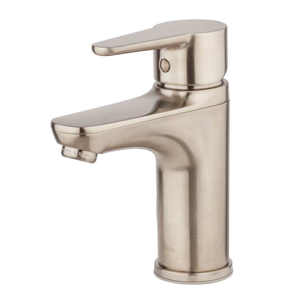 Robinet de lavabo de salle de bain à poignée unique en nickel brossé à 1 ou 3 trous Pfirst