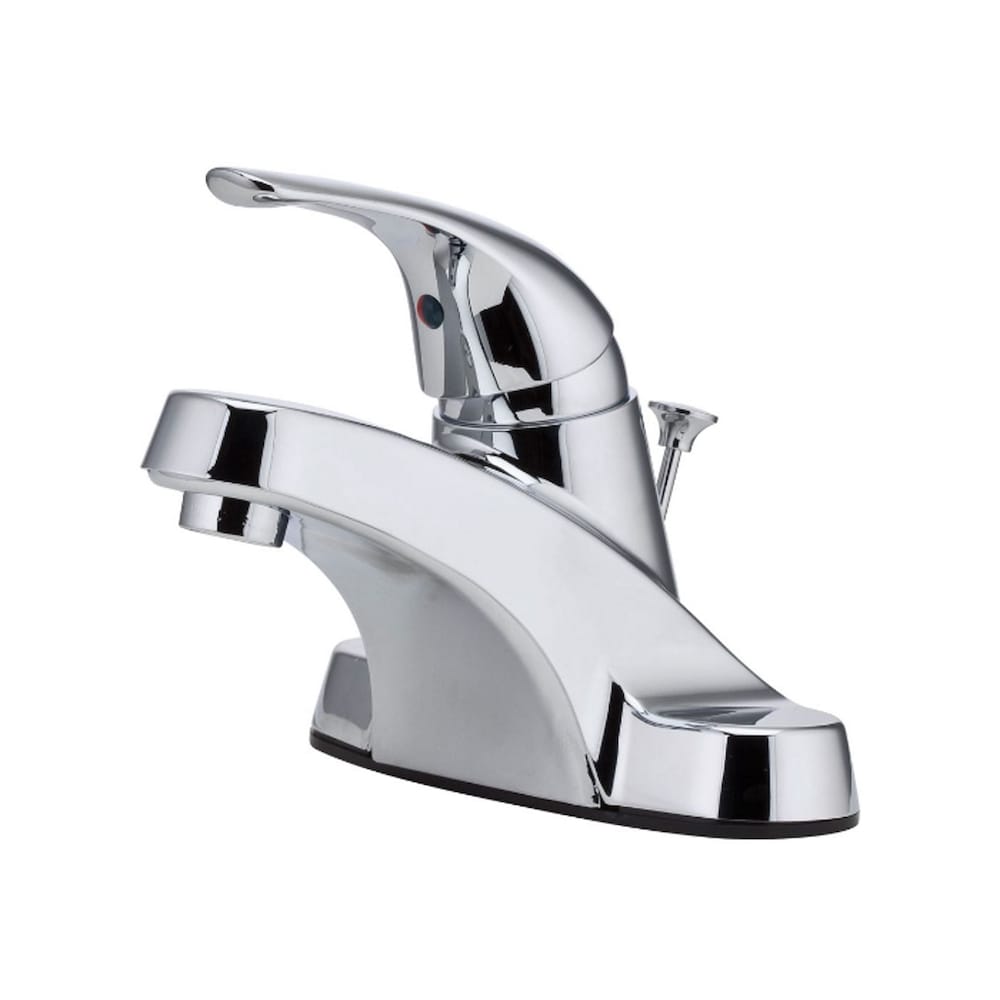 Robinet de lavabo de salle de bain à poignée unique Pfirst à 1 ou 3 trous en chrome poli
