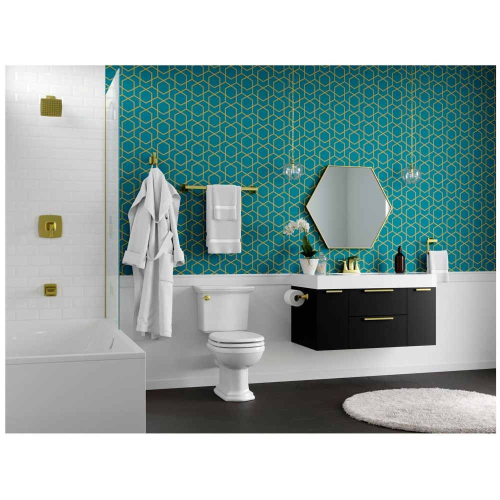 Robinet de lavabo de salle de bain Venturi à 2 poignées et 4 pouces, fini or brossé