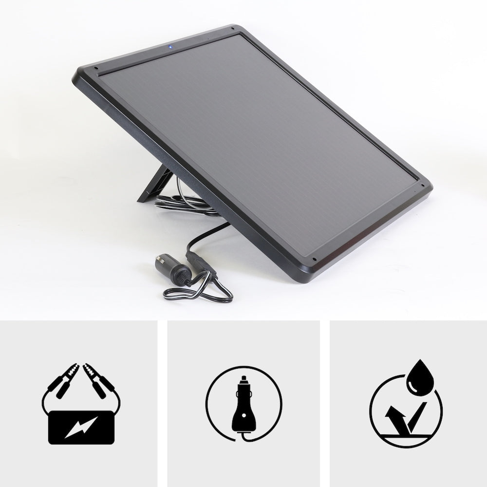 12V Solar Trickle Charger 6W, for Vehicle Battery, 415 mAh