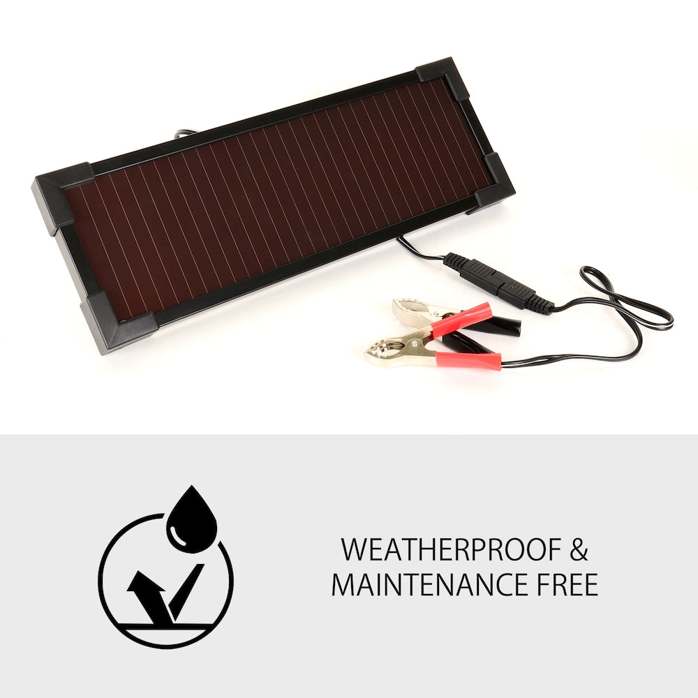 12V Solar Trickle Charger 1.9W, for Vehicle Battery, 115 mAh