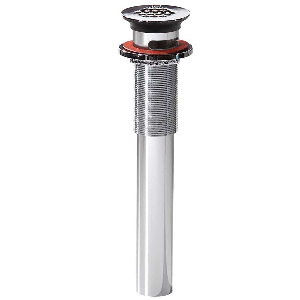 Chrome Polished Grid Drain with Overflow