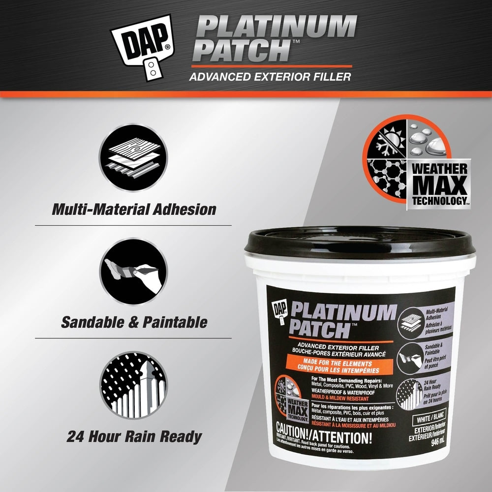 Enduit extérieur avancé Platinum Patch, 946 ml