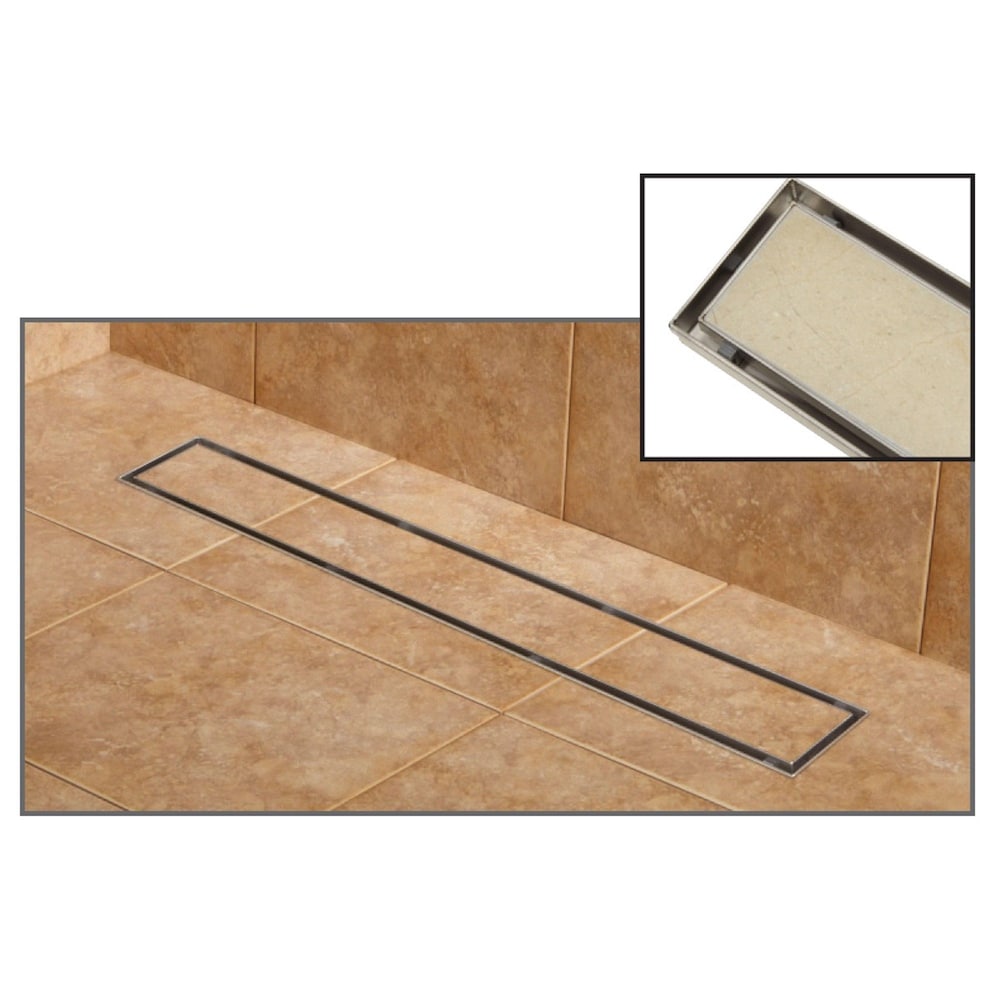 Linear Shower Drain Tile-in, 47 inch.