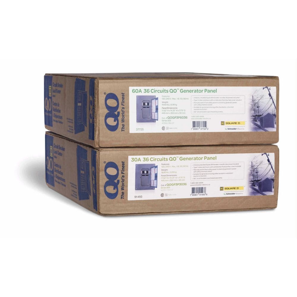 Panneau de générateur 60 AMP 18 espaces 36 circuits maximum