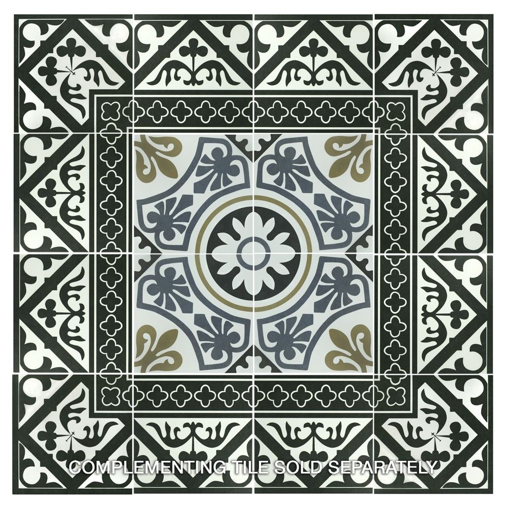 Majestic Tiena Blue 9-3/4-inch x 9-3/4-inch Porcelain Floor and Wall Tile (11.11 sq. ft. / case)