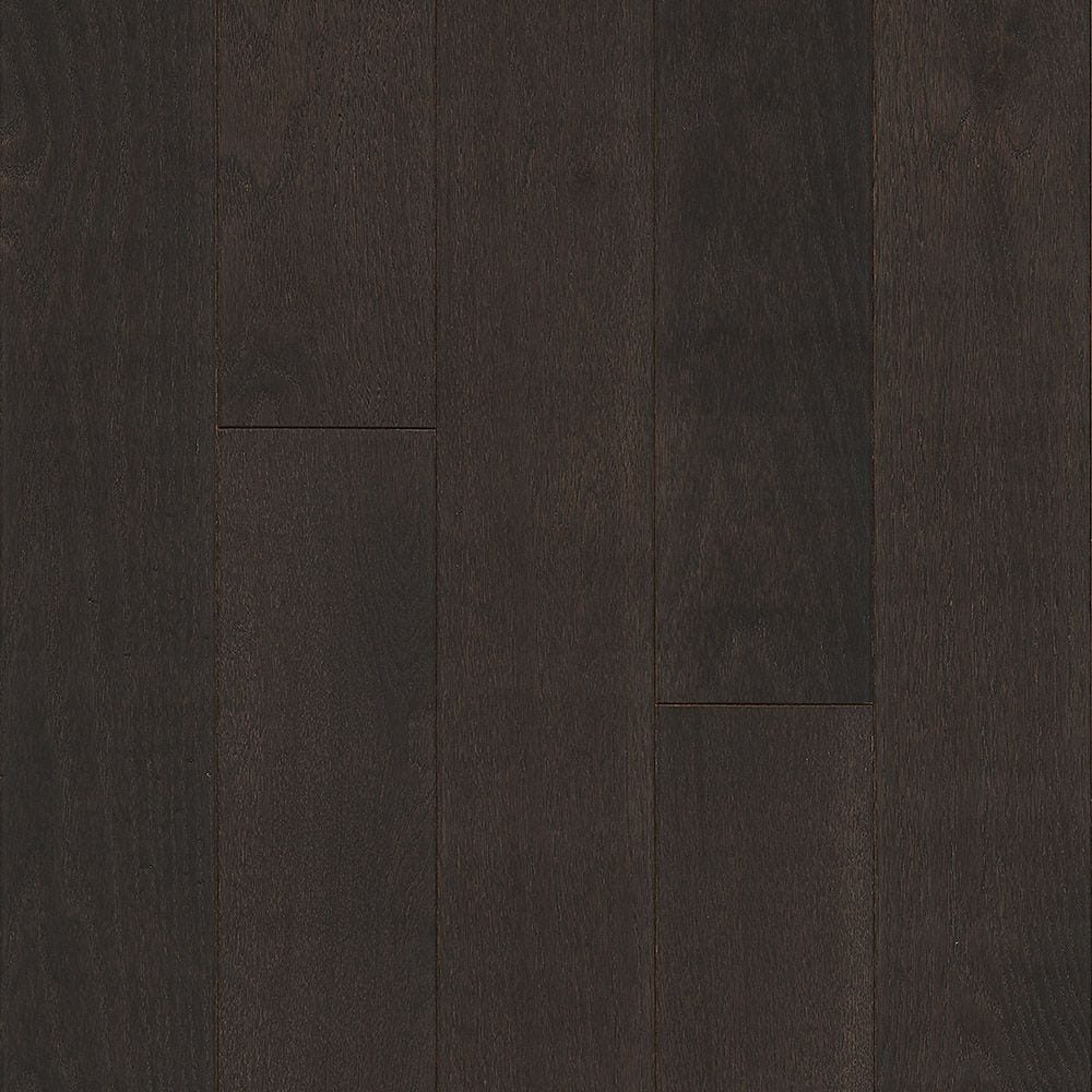 Plancher, bois franc massif, 3/4 po d'épaisseur x 5 po de largeur x longueurs variables, chêne brun nuit (23,5 pi²/boîte)
