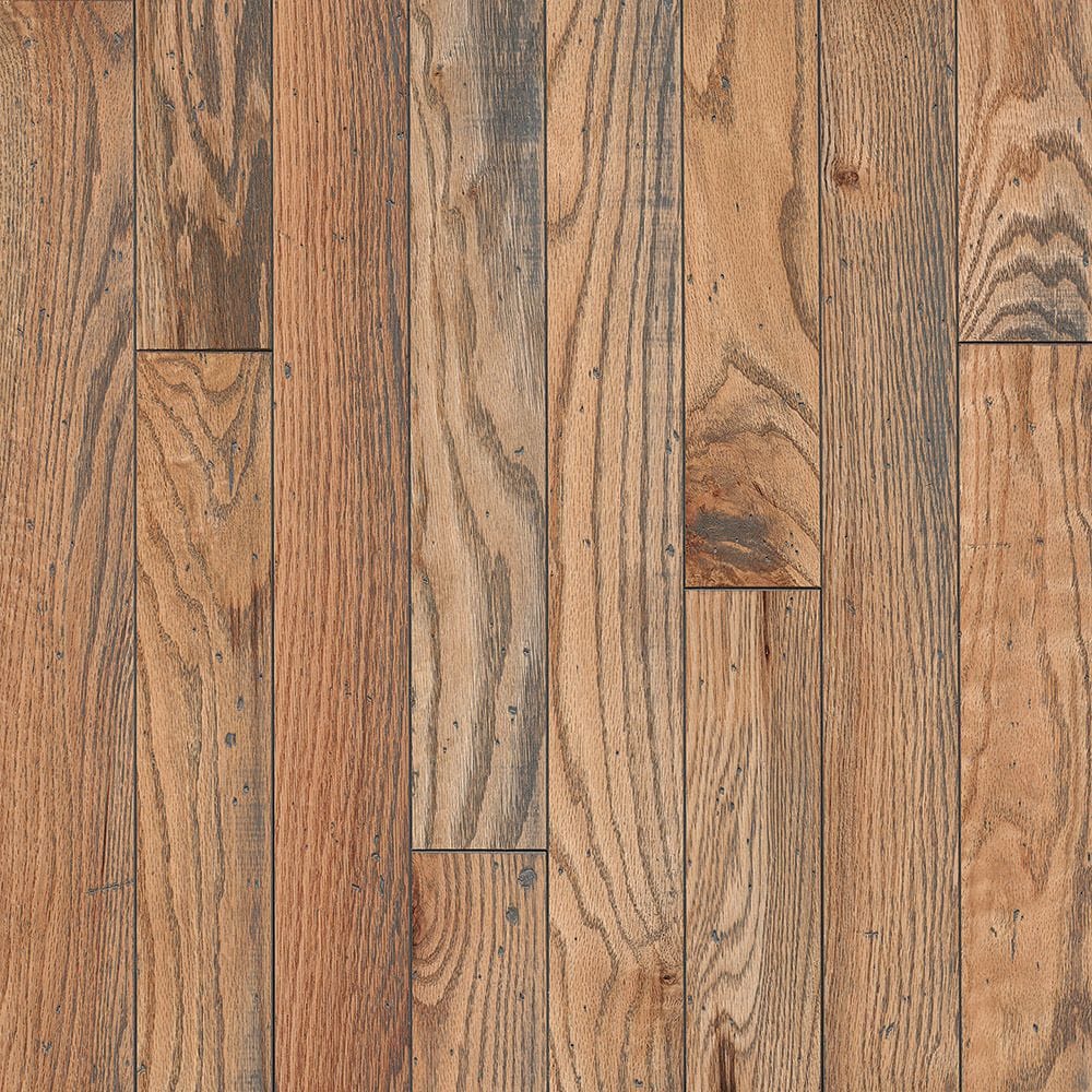 Plancher, bois franc massif, 3/4 po d'épaisseur x 3 1/4 po de largeur x longueur variable, Chêne Classic naturel, 22 pi²/boîte)