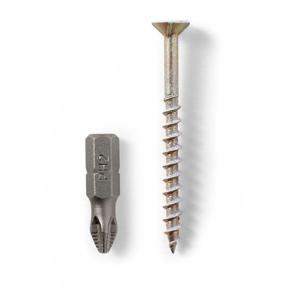 2-inch White Screws for Garage GearTrack Channels and GearWall Panels (32-Pack)