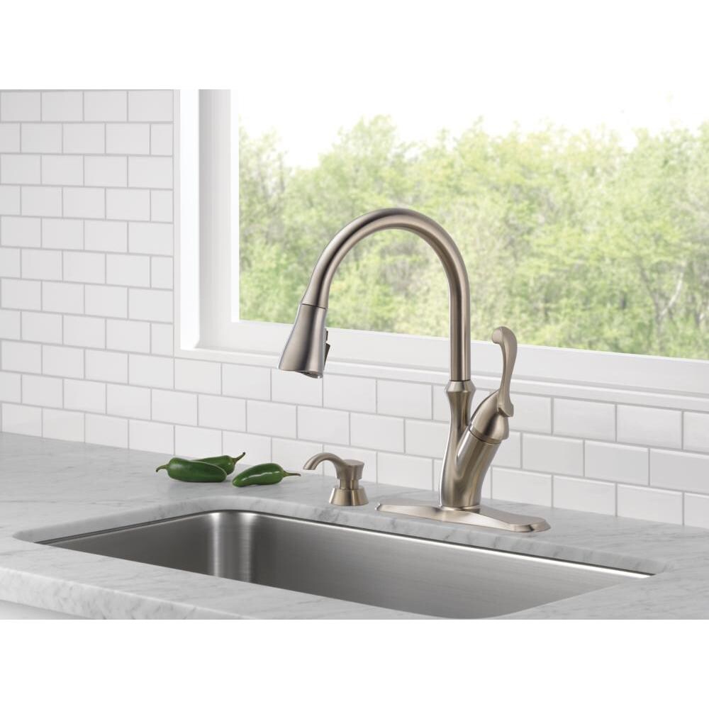 Arabella Single-Handle Pull-Down Sprayer Kitchen Faucet with ShieldSpray Technology in Stainless