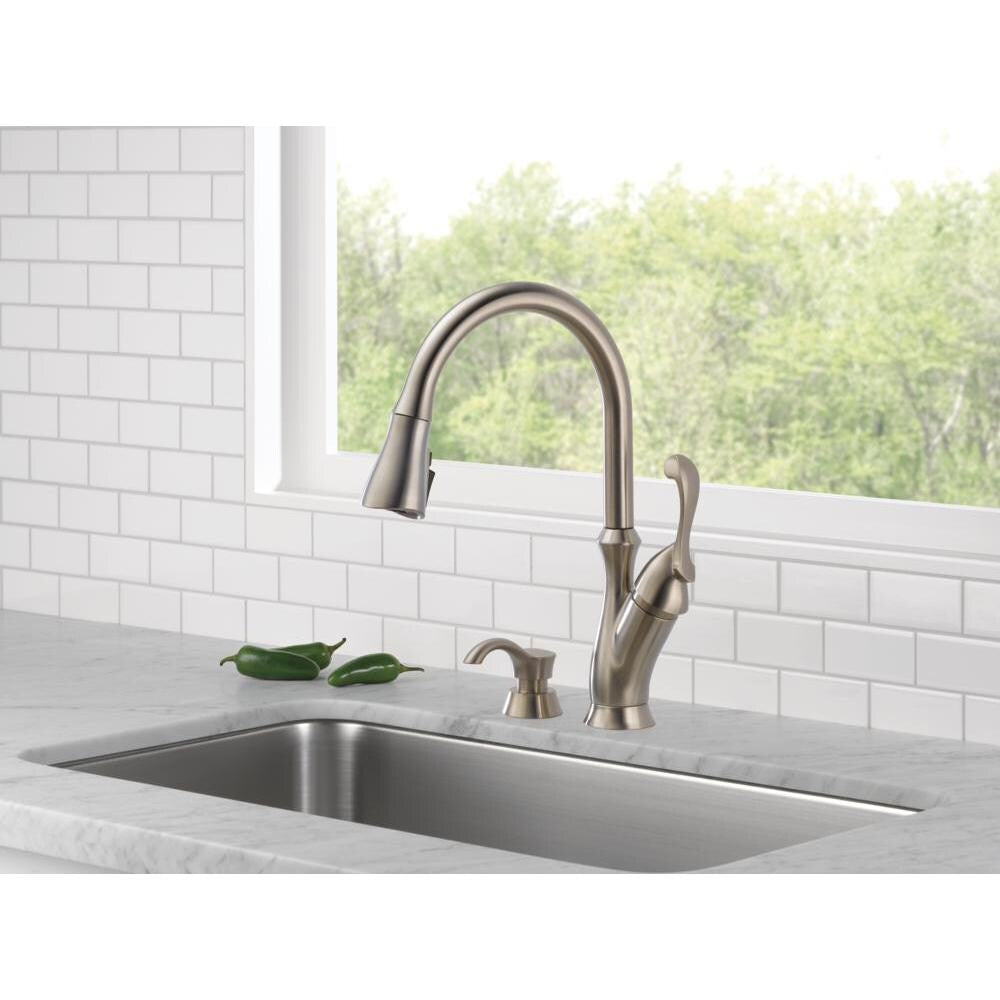 Arabella Single-Handle Pull-Down Sprayer Kitchen Faucet with ShieldSpray Technology in Stainless