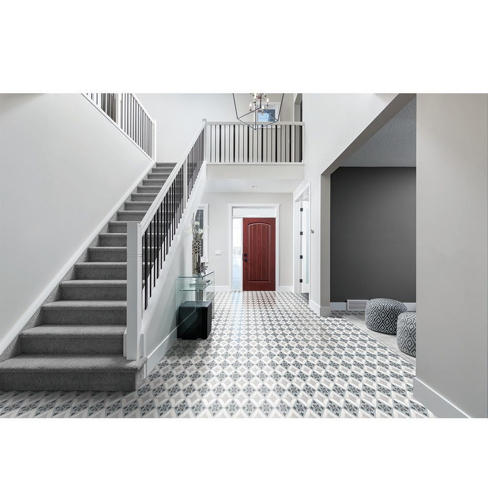 Carreaux de porcelaine mats haute définition Artisano Acqua Palma de 8 po x 8 po (7,32 pi2/caisse)