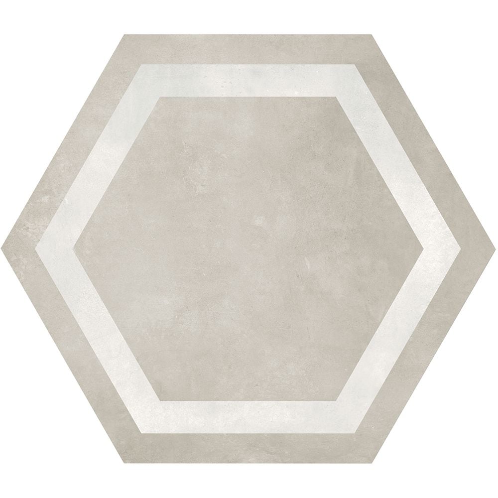 Carreaux de porcelaine mats haute définition Artisano Noce Hexagon Frame 7 po x 8 po (2,8 pi2/caisse)
