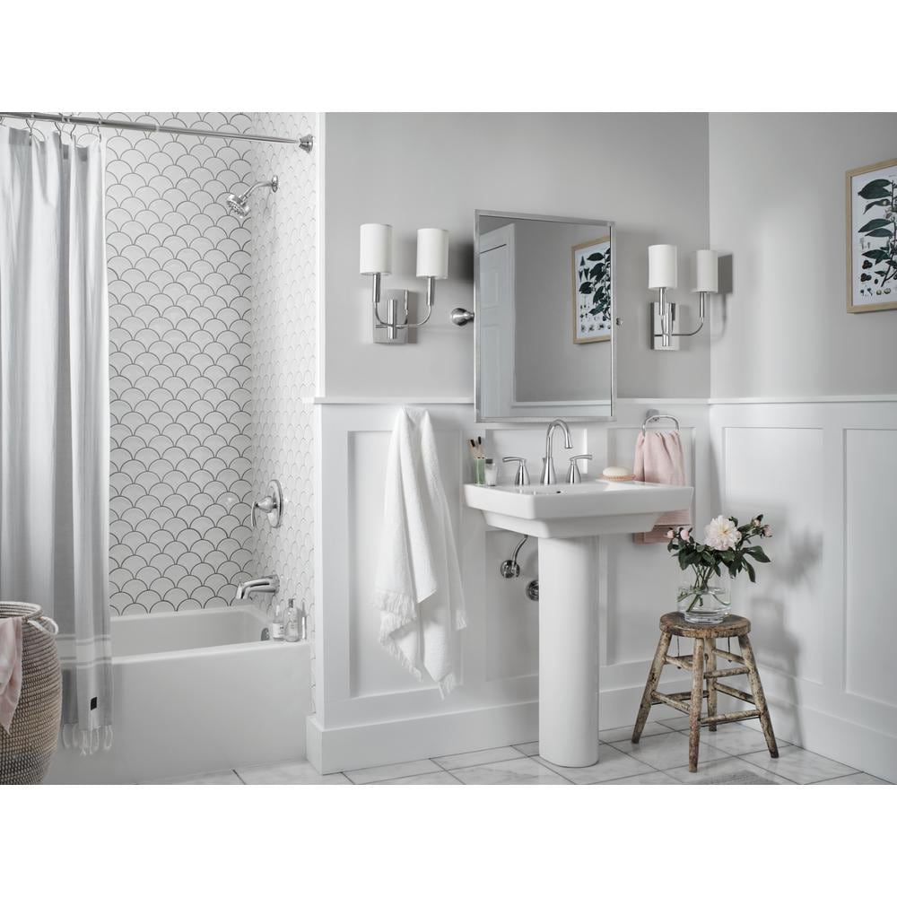 Robinet de baignoire-douche à poignée unique Essie à 5 jets avec valve en chrome (valve incluse)