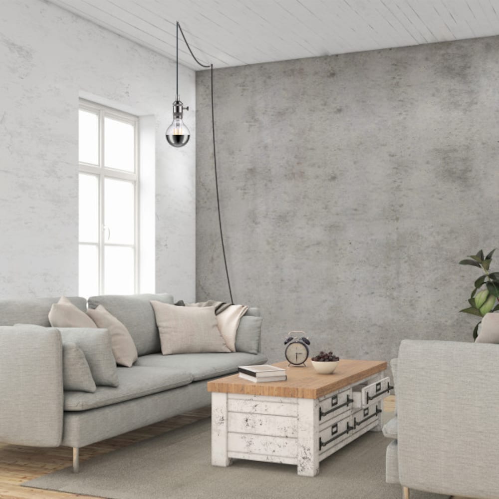 Ampoule à incandescence vintage Edison Chromeo de 40 W, design argenté